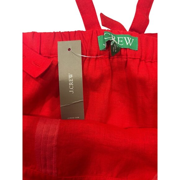 J.Crew 3X Red Linen Tank Top Sleeveless Summer Blouse NWT Plus Size - Picture 4 of 8